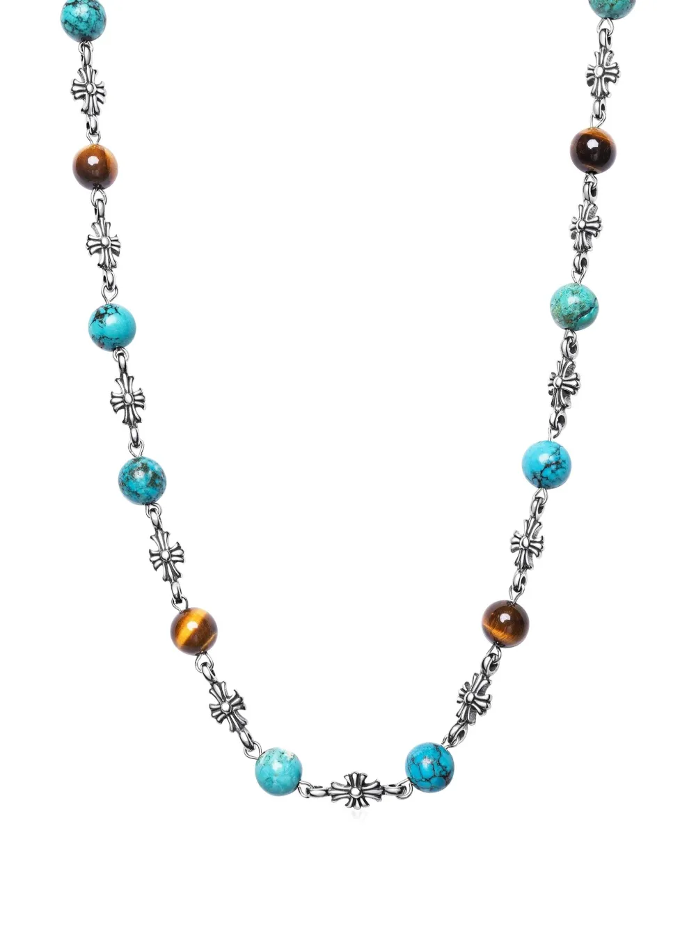 Nialaya Jewelry قلادة بسلسلة متقاطعة | فضي | Image 1