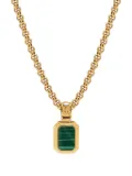 Nialaya Jewelry malachite and onyx necklace - Gold