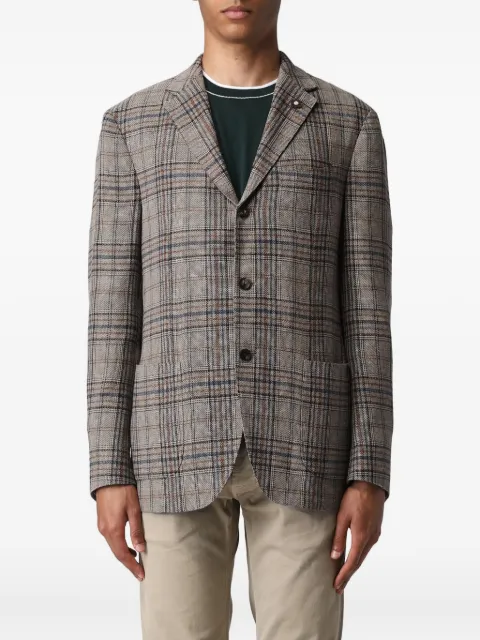 Lardini checked single-breasted blazer