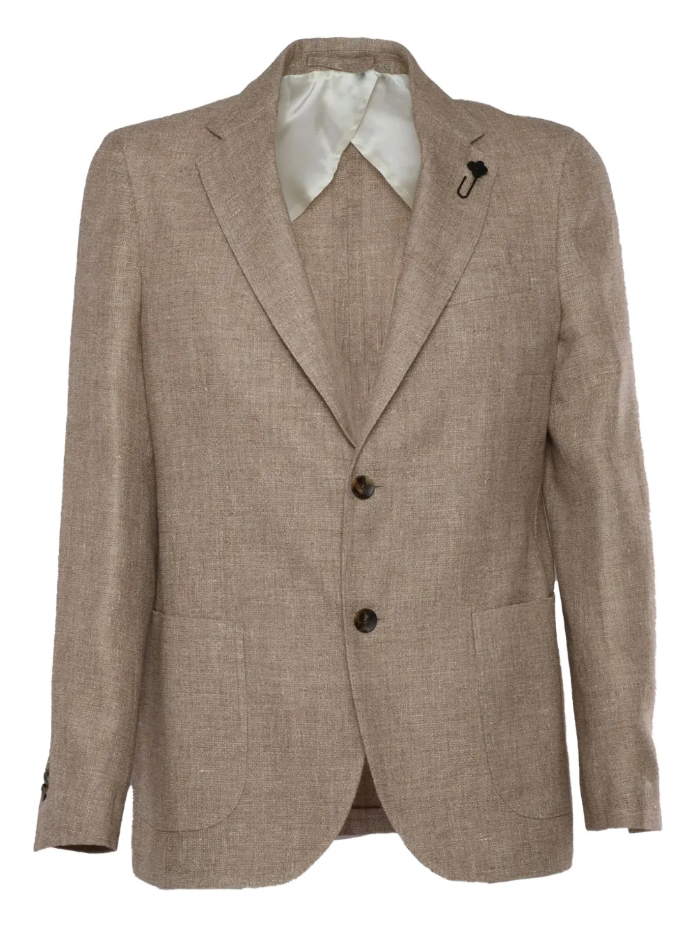 Lardini three-button patch-pocket blazer Bruin