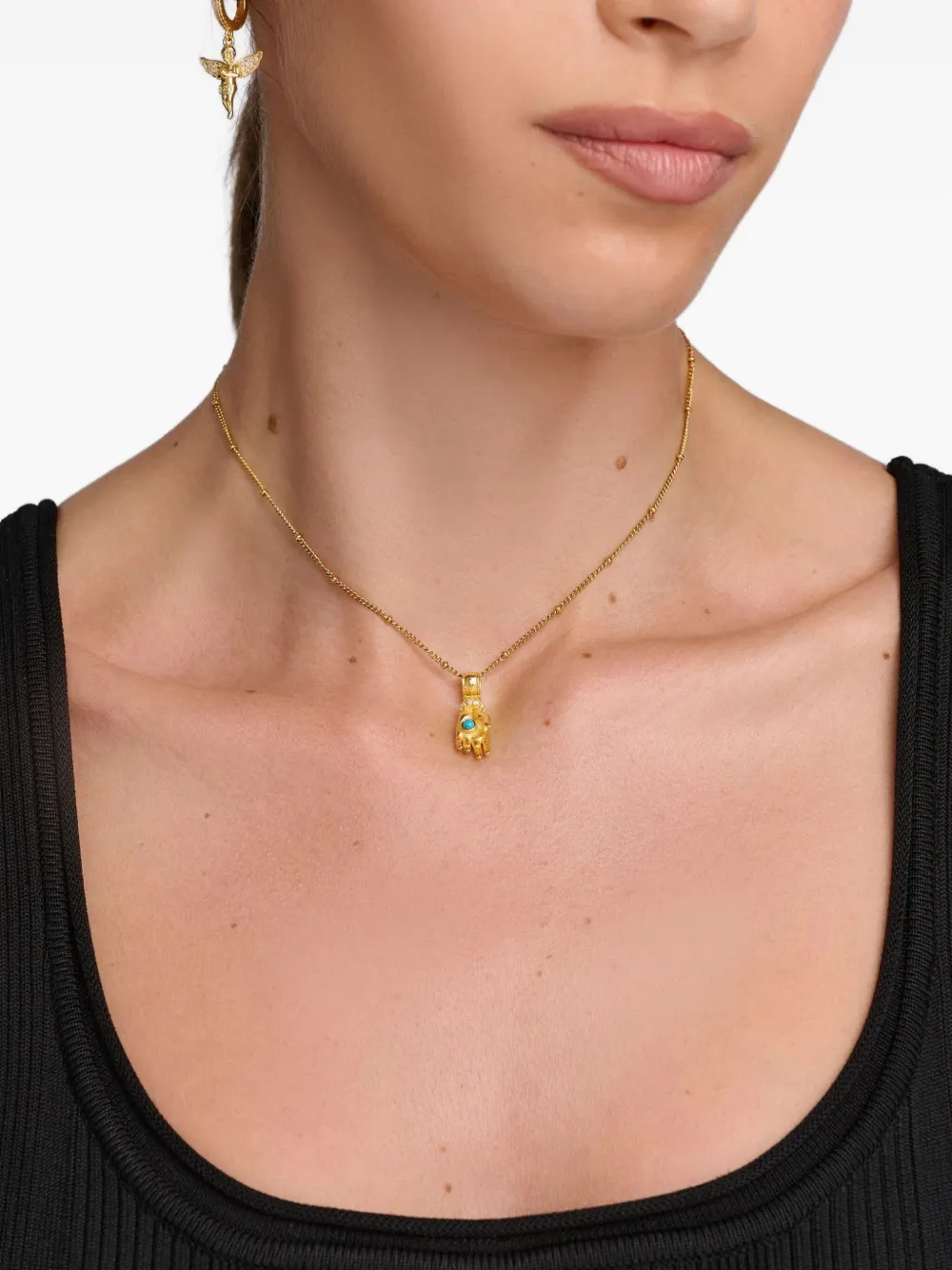 Nialaya Jewelry Hand-pendant neckalce - Goud
