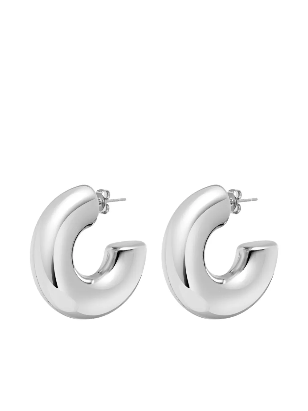 Nialaya Jewelry Tube hoop earrings - Argento