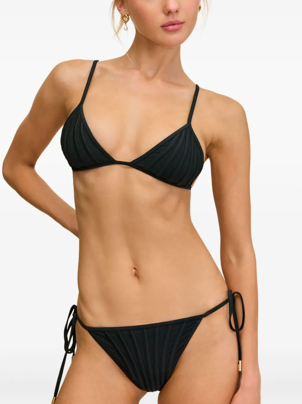 Cult Gaia Mina Boned Triangle Bikini Top