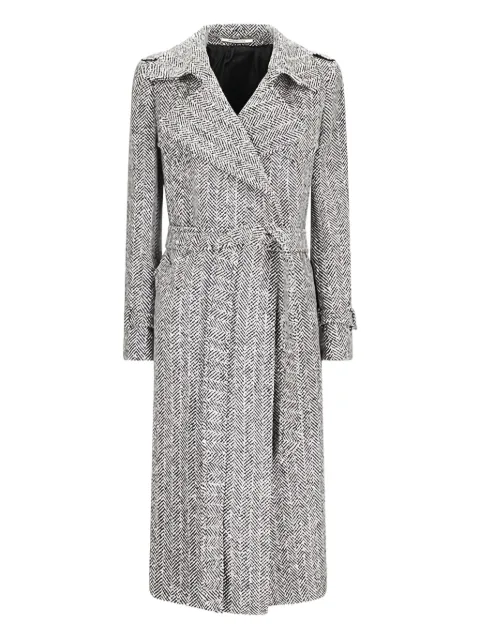 Tagliatore herringbone belted coat