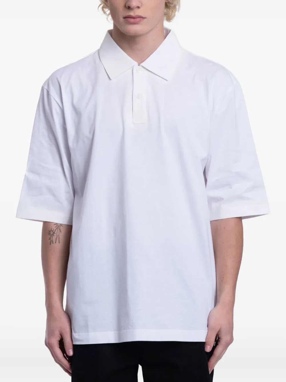 Marni logo-print polo shirt - ホワイト Marni logo-print polo shirt - ホワイト