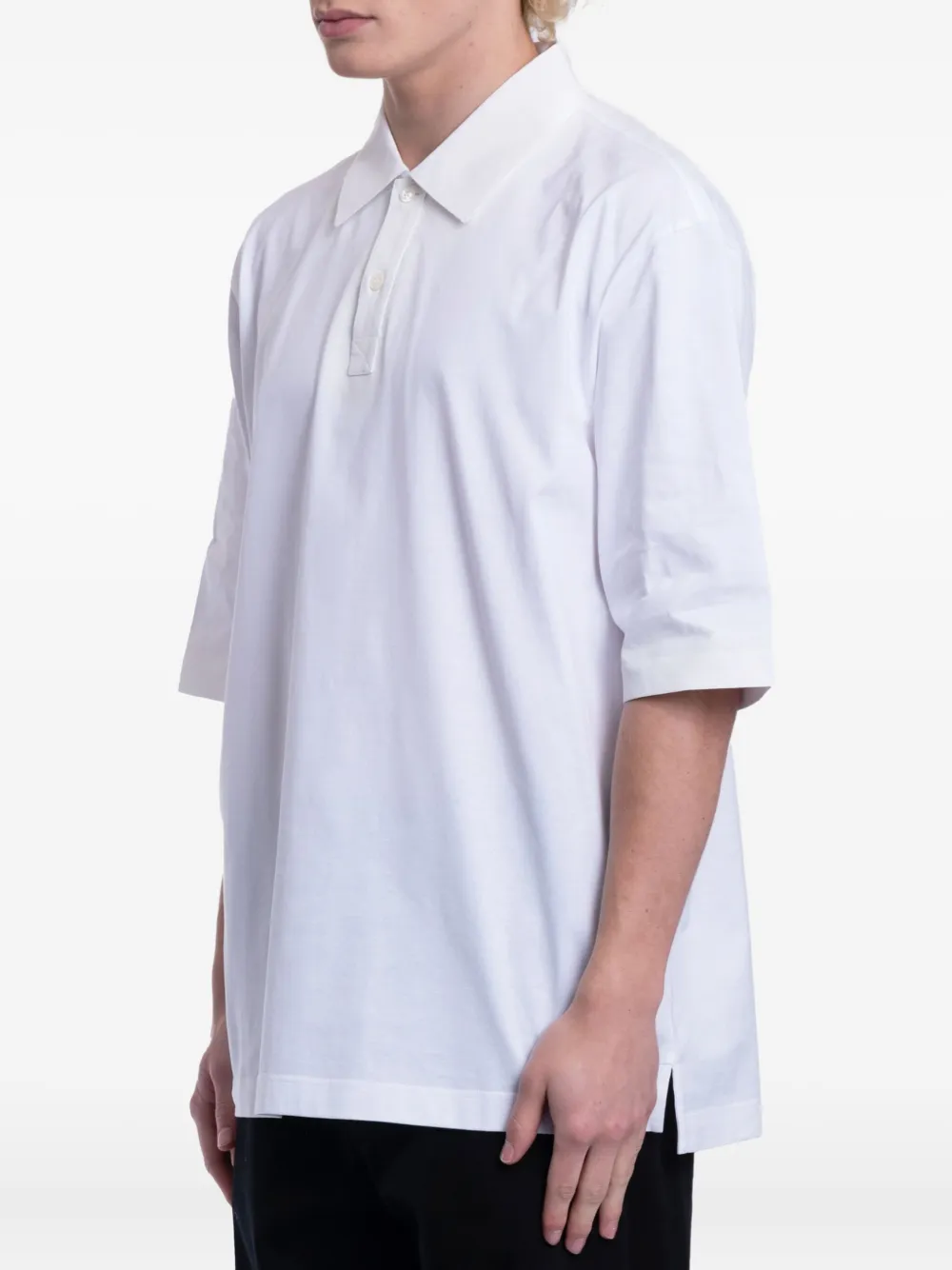 Marni logo-print polo shirt - Wit