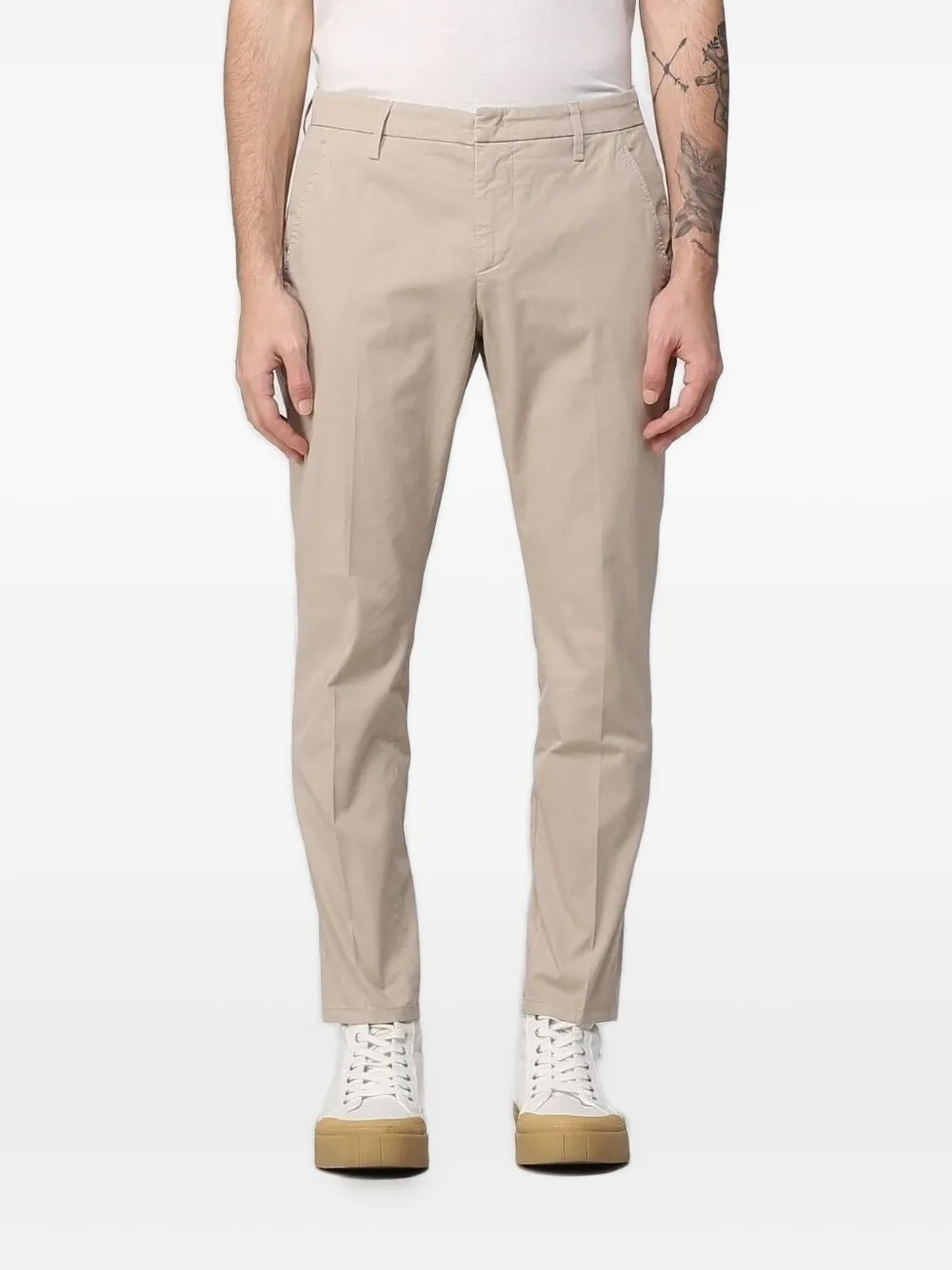 DONDUP Broek met toelopende pijpen Beige