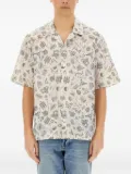 Paul Smith revere-collar print shirt - Blue