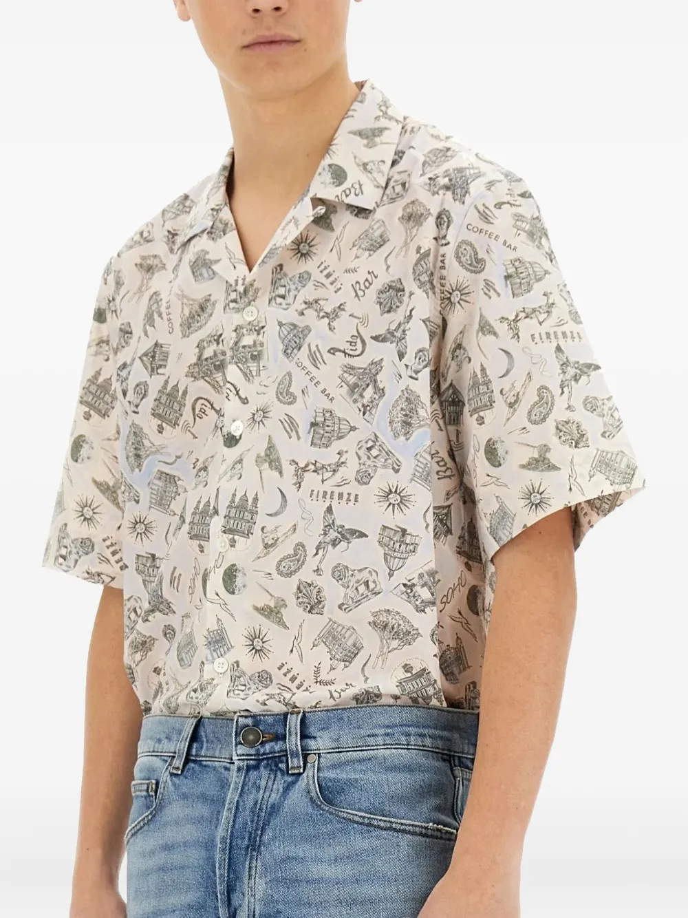 Paul Smith Overhemd met omkeerbare kraag Blauw