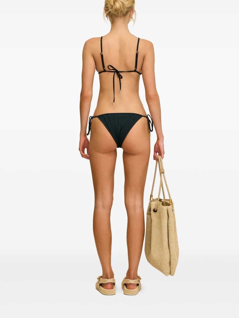 Cult Gaia Geribbelde bikini Zwart
