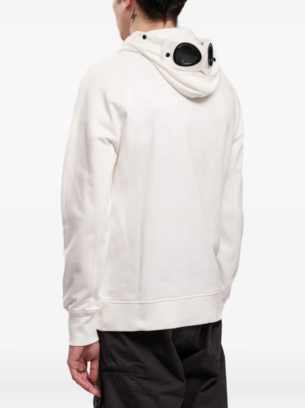 C.P. Company Hoodie met lens detail Wit