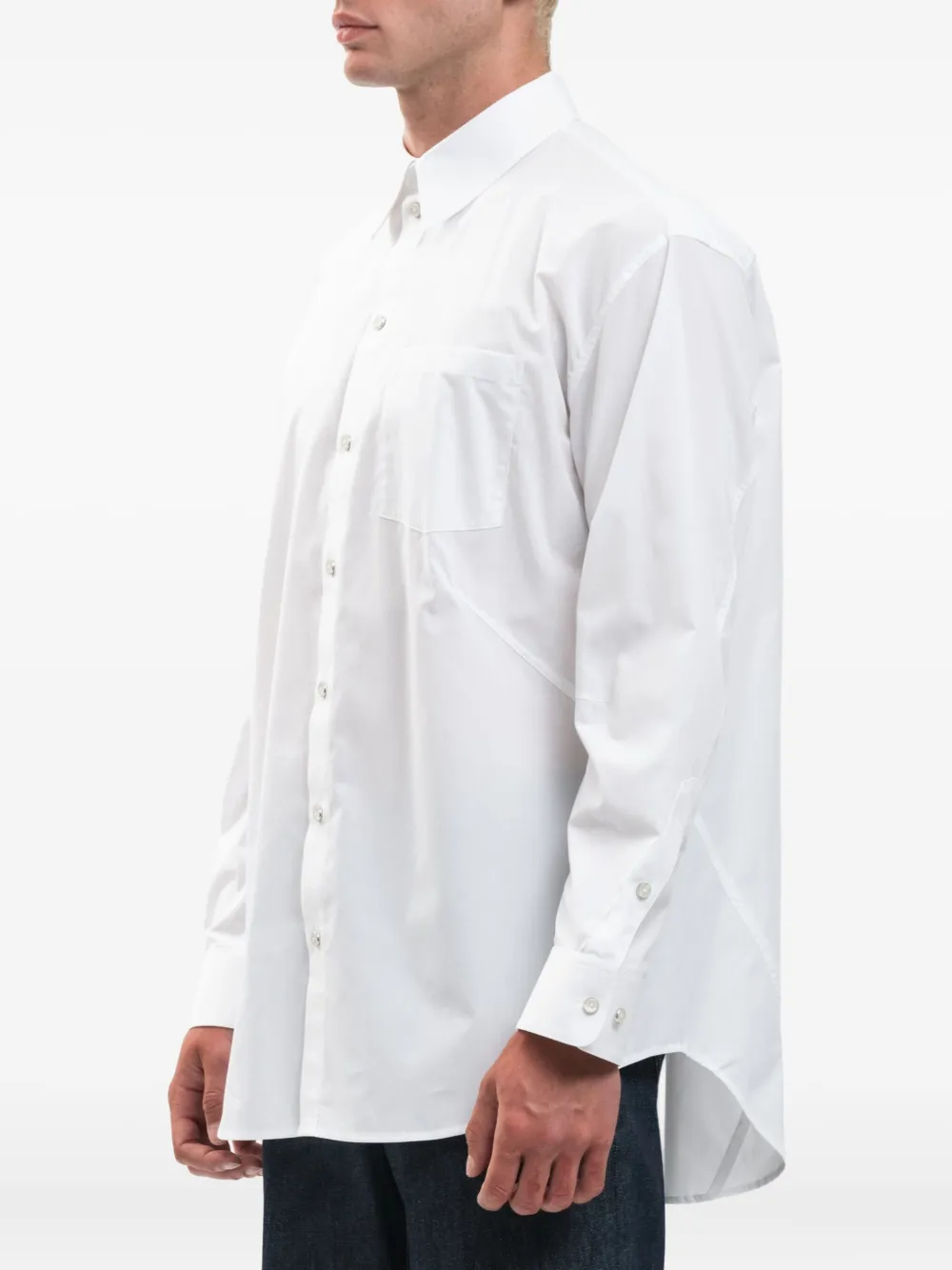 Helmut Lang Apex oversize back shirt - Wit