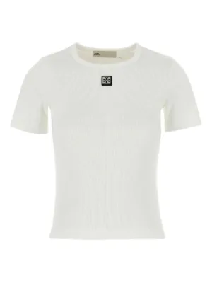 送料関税込み☆TORY BURCH ロゴ Tシャツ embroidered-logo-t-shirt-on-