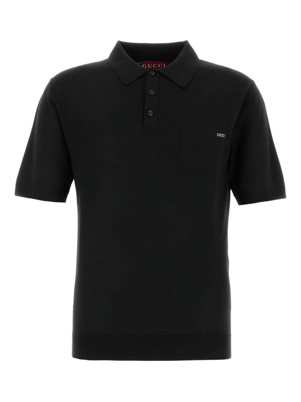 Gucci Black Wool Polo Shirt