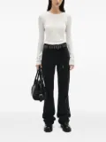 Ann Demeulemeester Fiene ribbed long-sleeve top - White