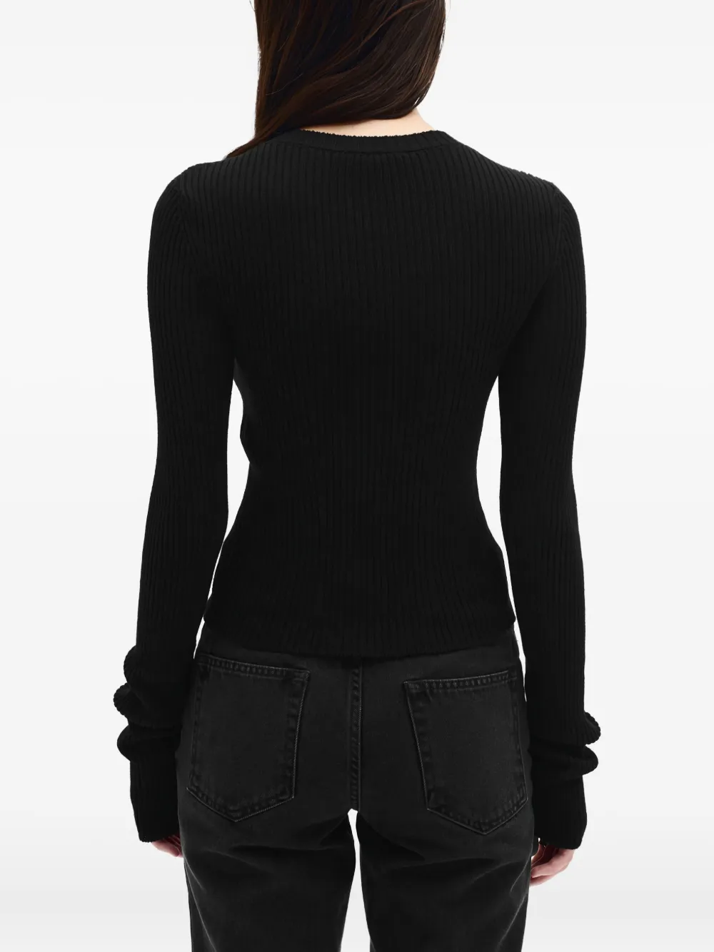 Ann Demeulemeester Terna cropped vest met rits Zwart