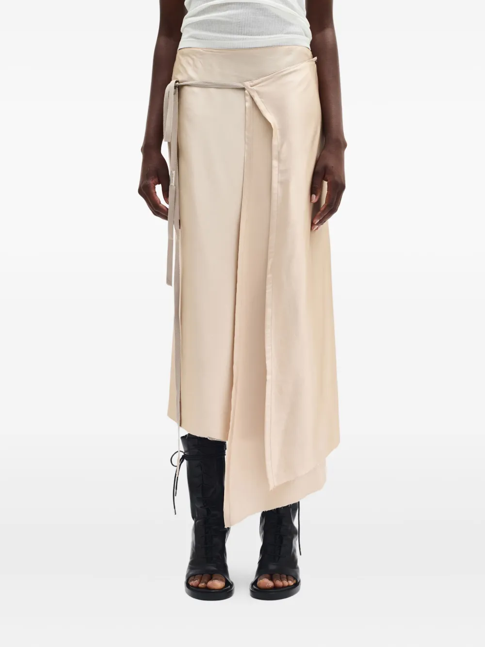 Ann Demeulemeester Urda wrap midi skirt | Asymmetric & Draped Skirts | Image 2