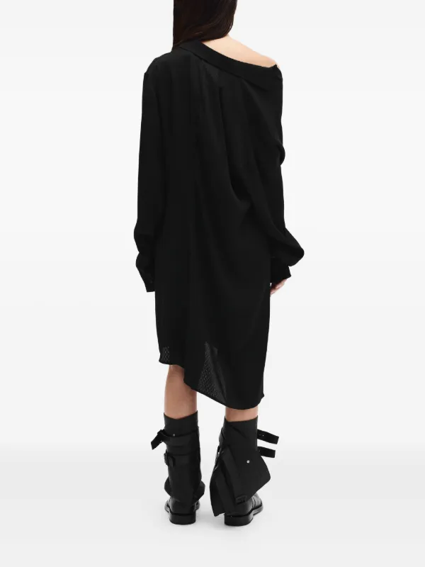 Ann Demeulemeester Halina ドロップショルダーシャツドレス 