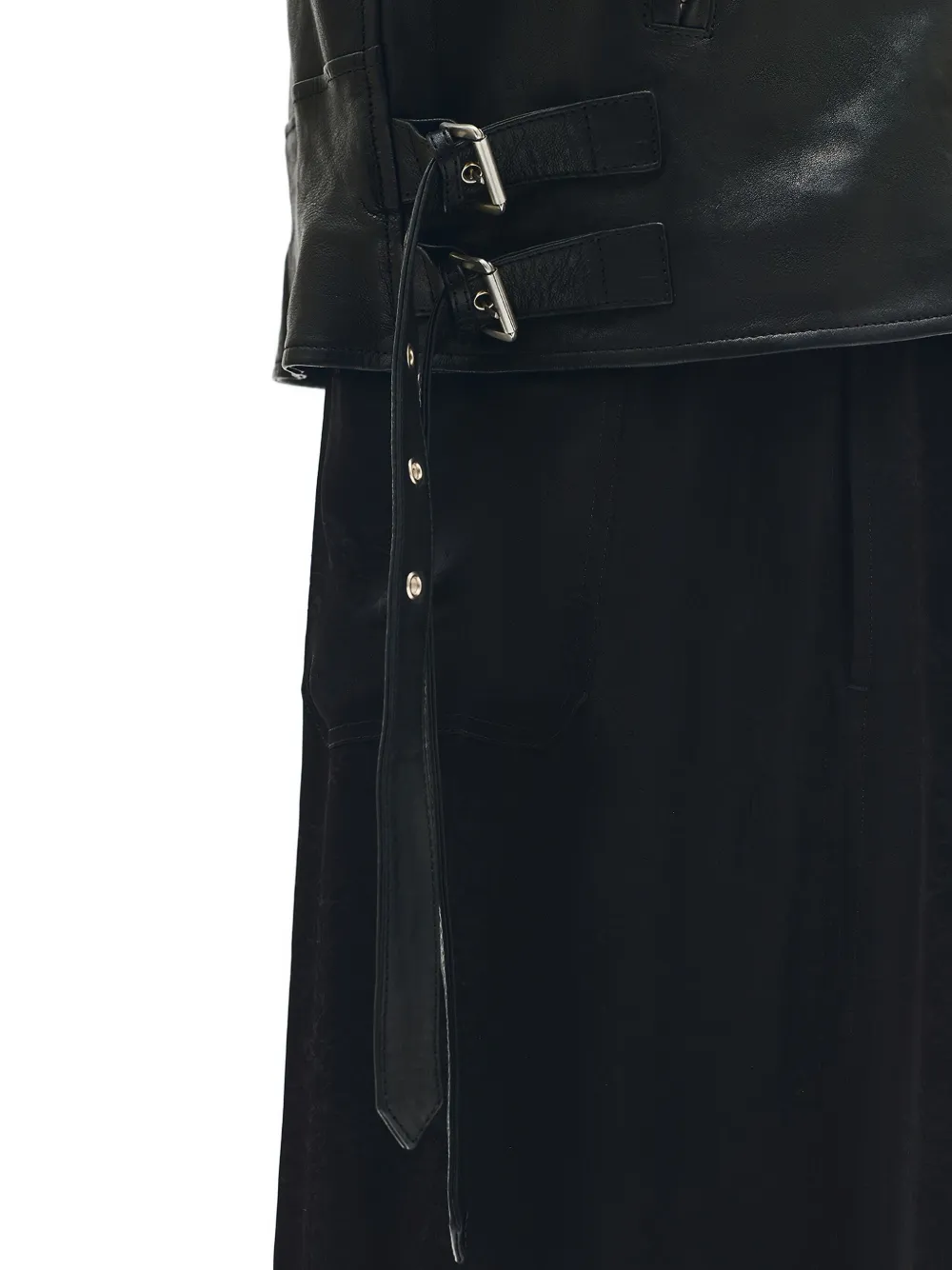 Ann Demeulemeester Faltin mouwloos bikerjack Zwart
