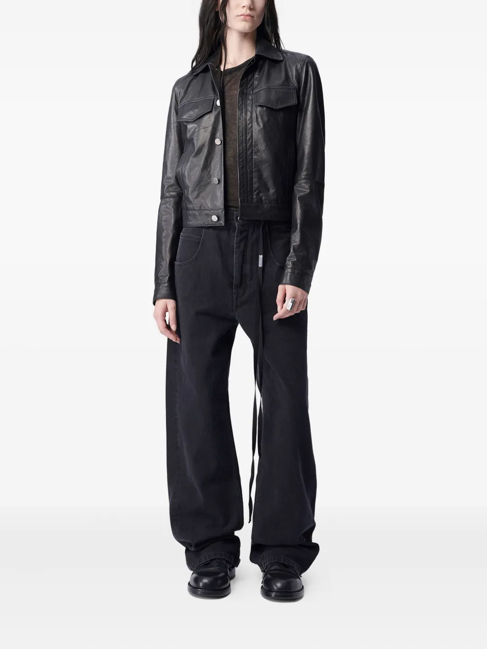 Ann Demeulemeester wide-leg high-rise jeans - Grijs