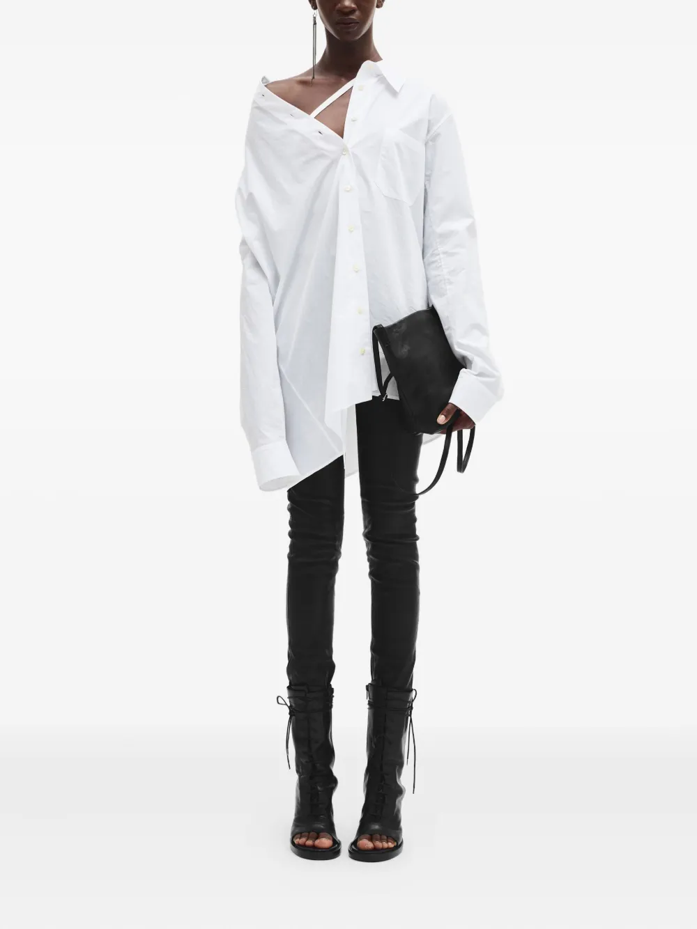 Ann Demeulemeester Asymmetrisch blouse - Wit