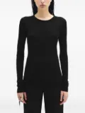 Ann Demeulemeester Fiene long-sleeve ribbed top - Black