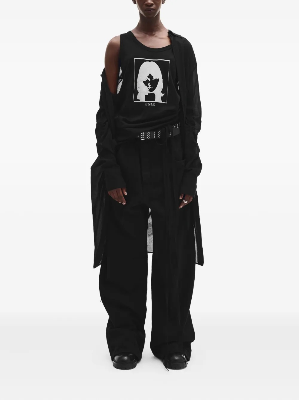 Ann Demeulemeester Sandrina high-comfort shirt - Zwart