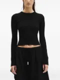 Ann Demeulemeester Kati cropped ribbed T-shirt - Black