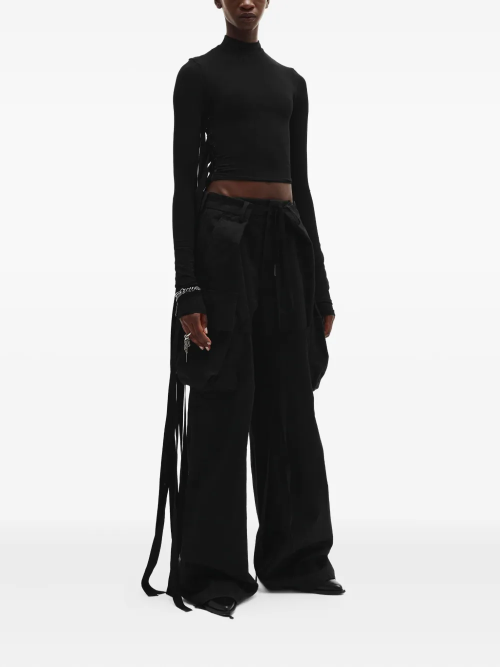 Ann Demeulemeester Fressa cargo trousers - Zwart