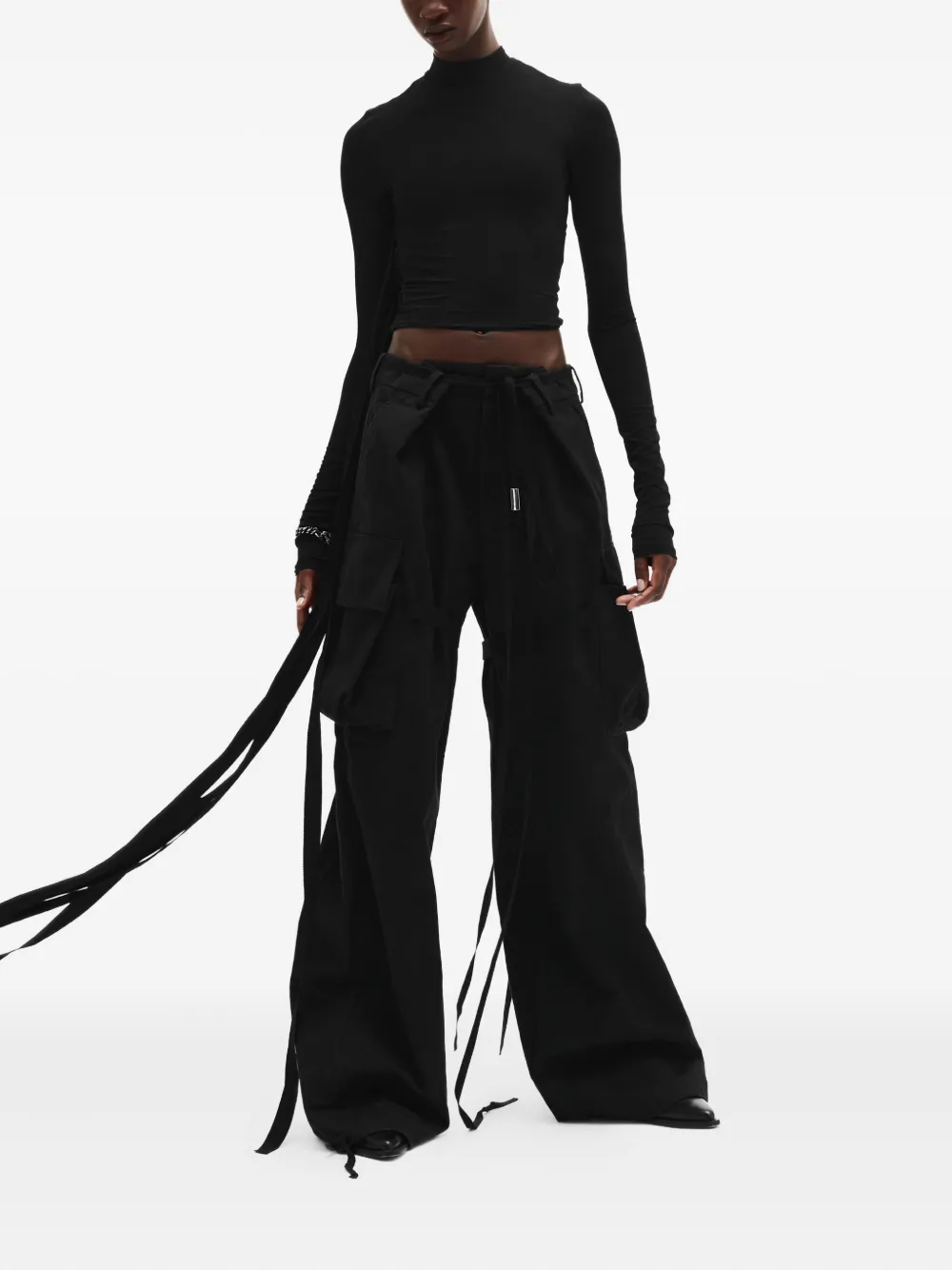 Ann Demeulemeester Wivan cropped long-sleeve fitted top | T-Shirts & Jersey Shirts | Image 2