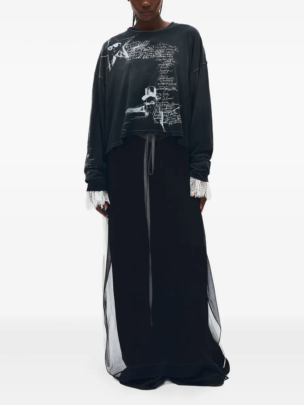 Ann Demeulemeester Matleen dress - Zwart