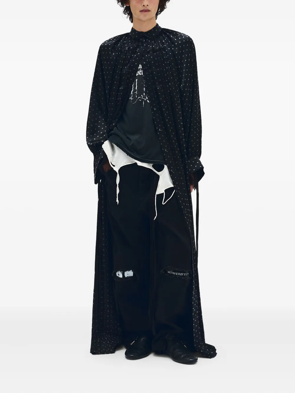 Ann Demeulemeester Chandelier-print T-shirt - Zwart