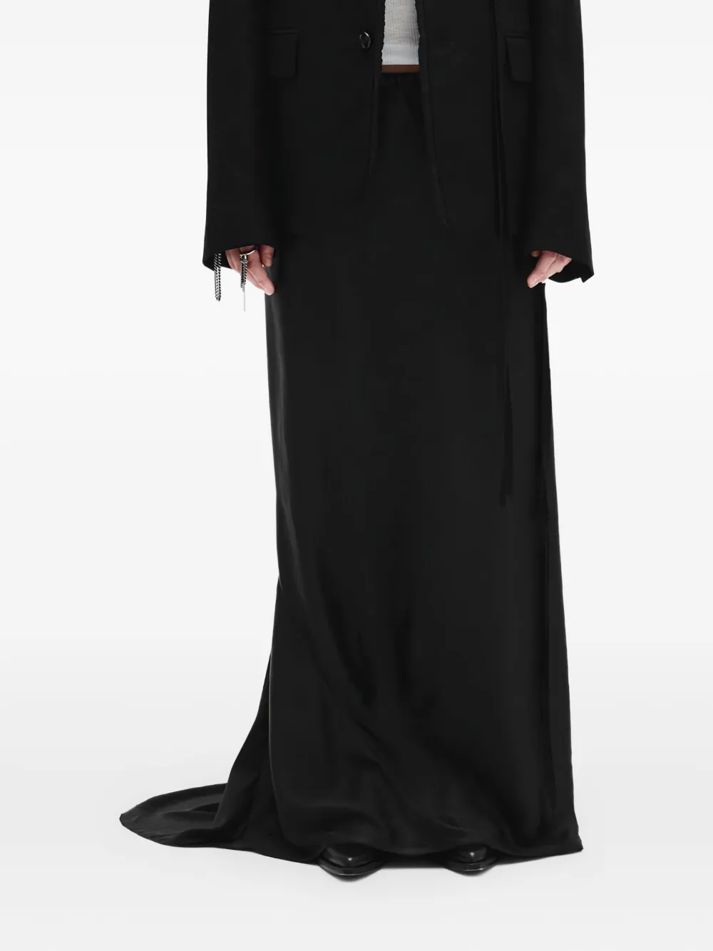 Ann Demeulemeester Eveline silk maxi skirt | Black | Image 1