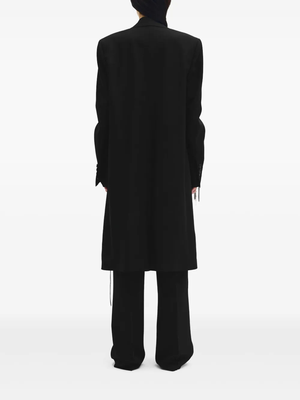 Ann Demeulemeester Blazer met enkele rij knopen Zwart