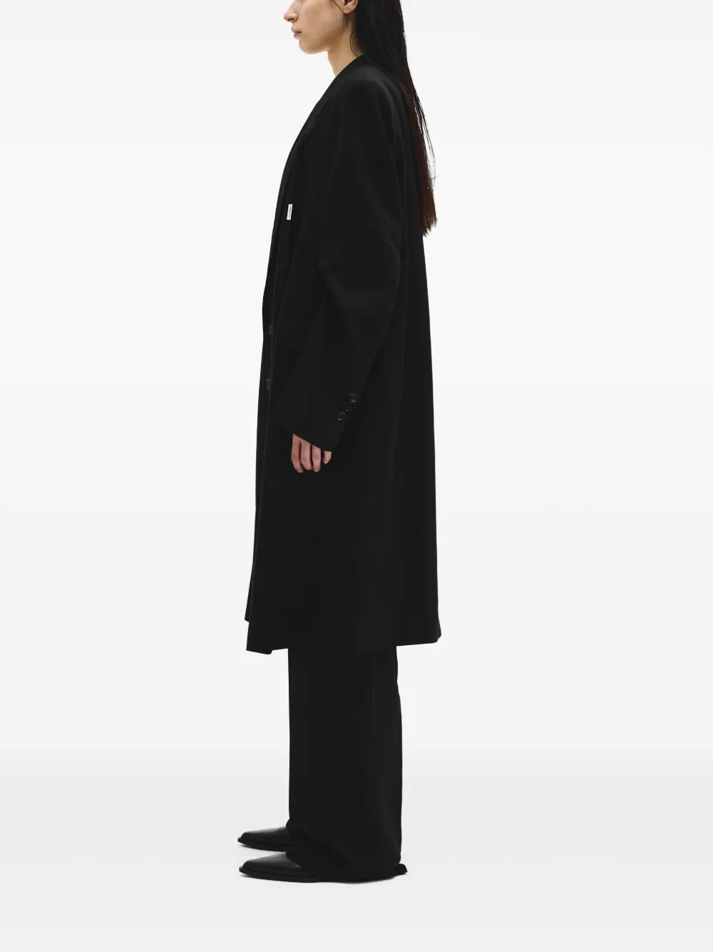 Ann Demeulemeester Blazer met enkele rij knopen Zwart