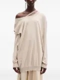 Ann Demeulemeester Helle off-shoulder sweatshirt - Neutrals