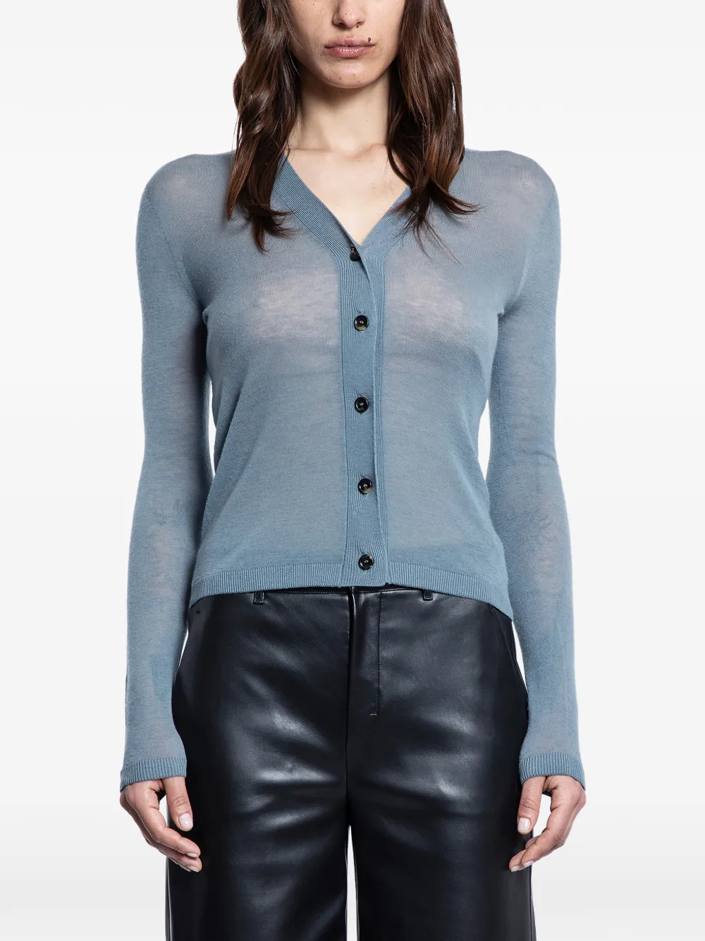 Max Mara Derrick button V-neck cardigan - Blue