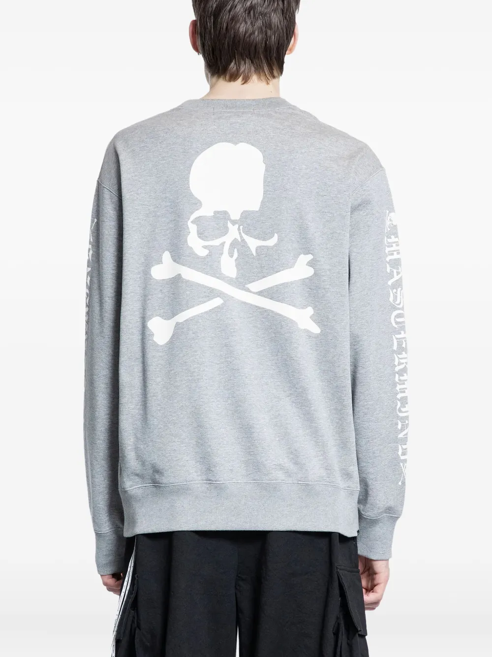 Mastermind Japan Skull-print Logo Cotton Sweatshirt In Gray