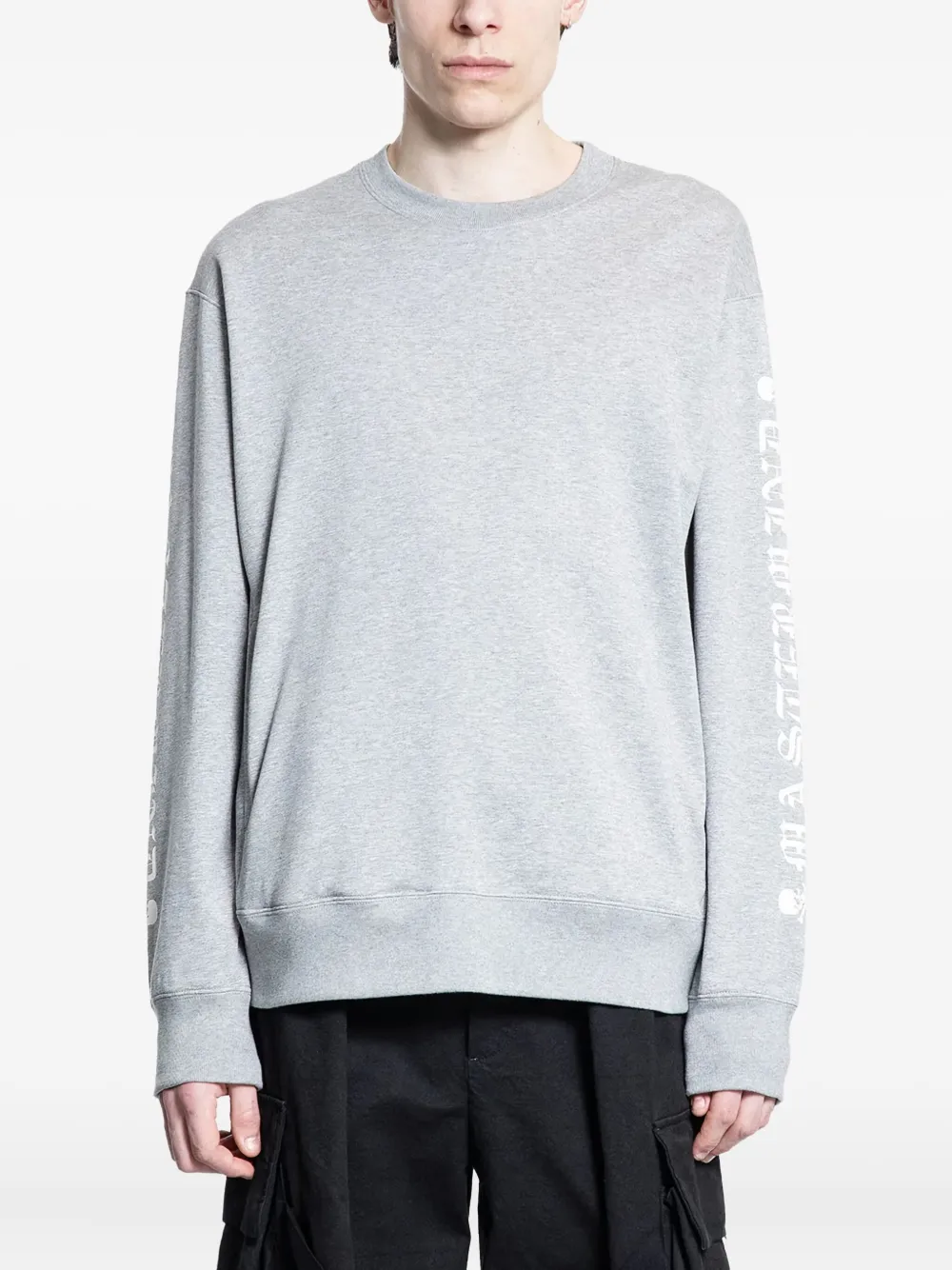 Mastermind World skull-print logo cotton sweatshirt | Grey | Image 1