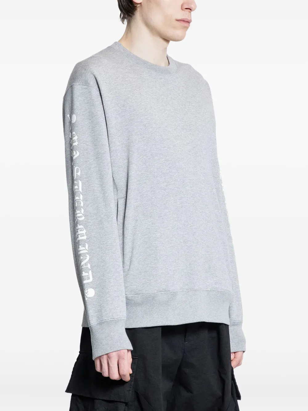 Mastermind Japan Skull-print Logo Cotton Sweatshirt In Gray