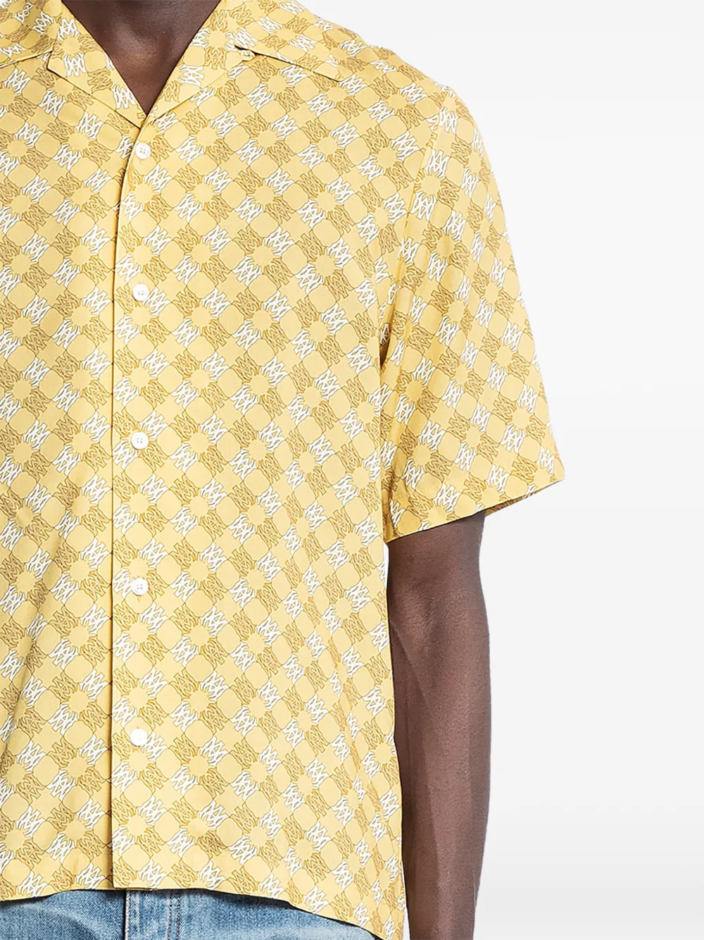 AMIRI patterned camp shirt - Geel