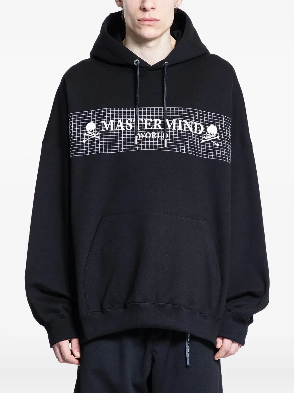 Mastermind World グリッドモチーフ パーカー - ブラック Mastermind World グリッドモチーフ パーカー - ブラック