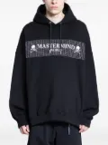 Mastermind World grid-motif long-sleeve hoodie - Black