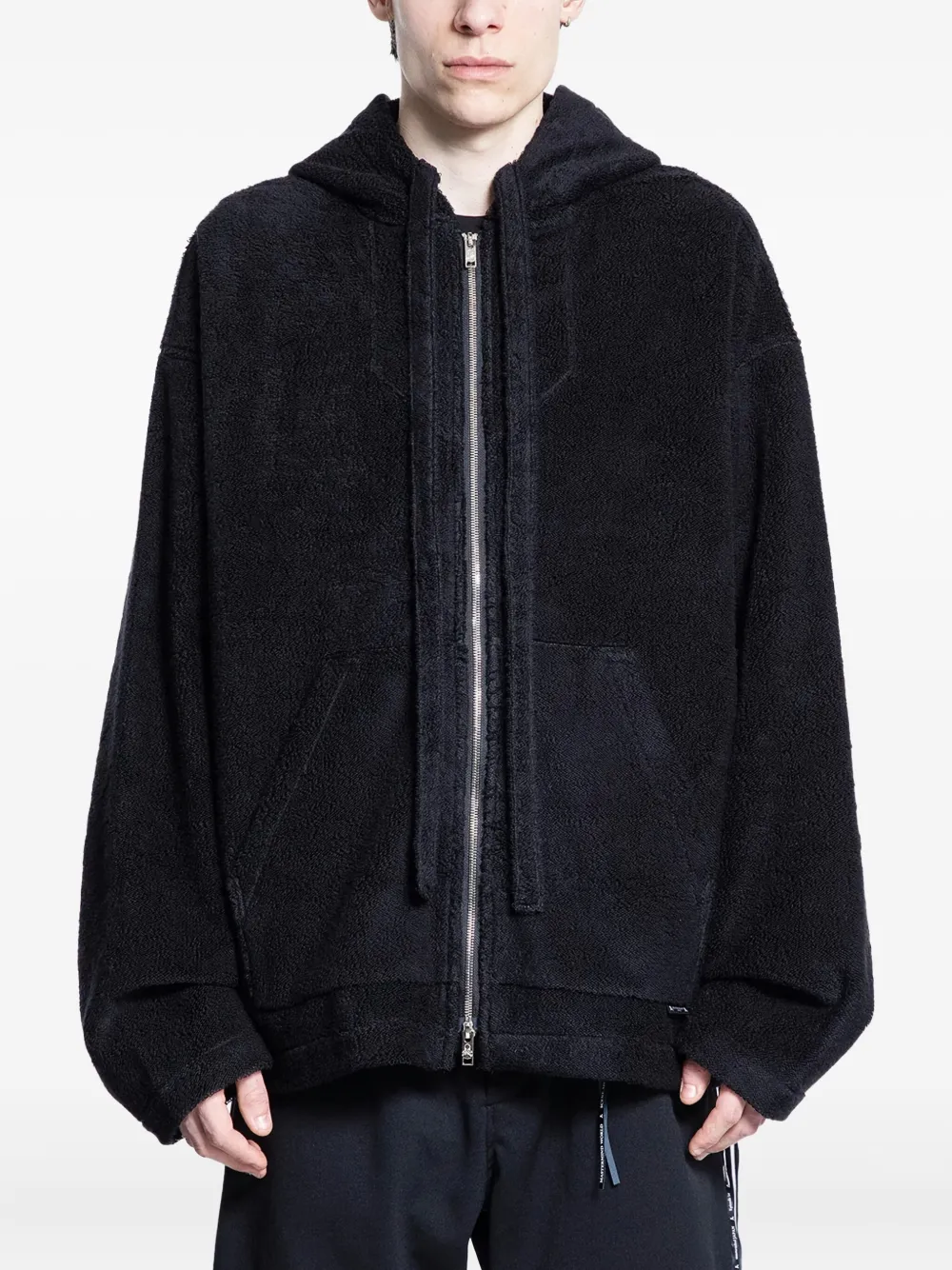 Mastermind World skull-print zip-up hoodie | Black | Image 1