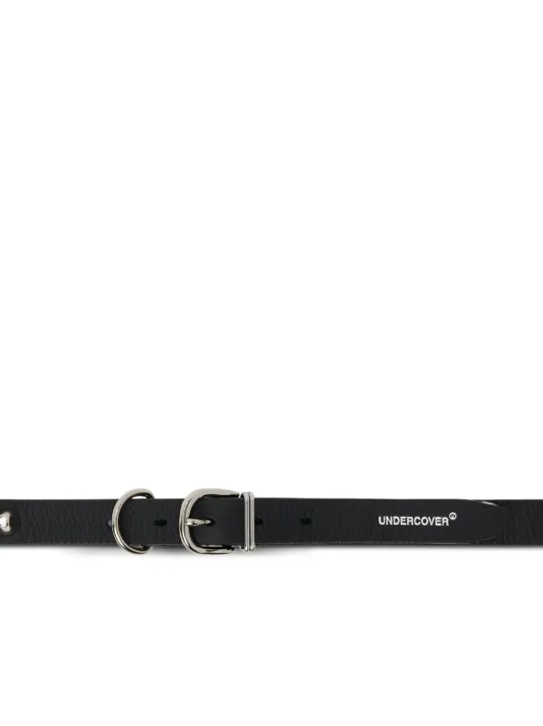 アンダーカバー　スタッズ　レザーベルト　バックル　レザー　本革　ブラック　黒 Undercover スタッズ レザーベルト | ブラック | FARFETCH JP