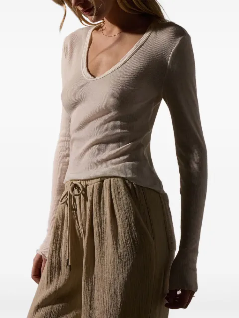 James Perse V-neck long-sleeve T-shirt