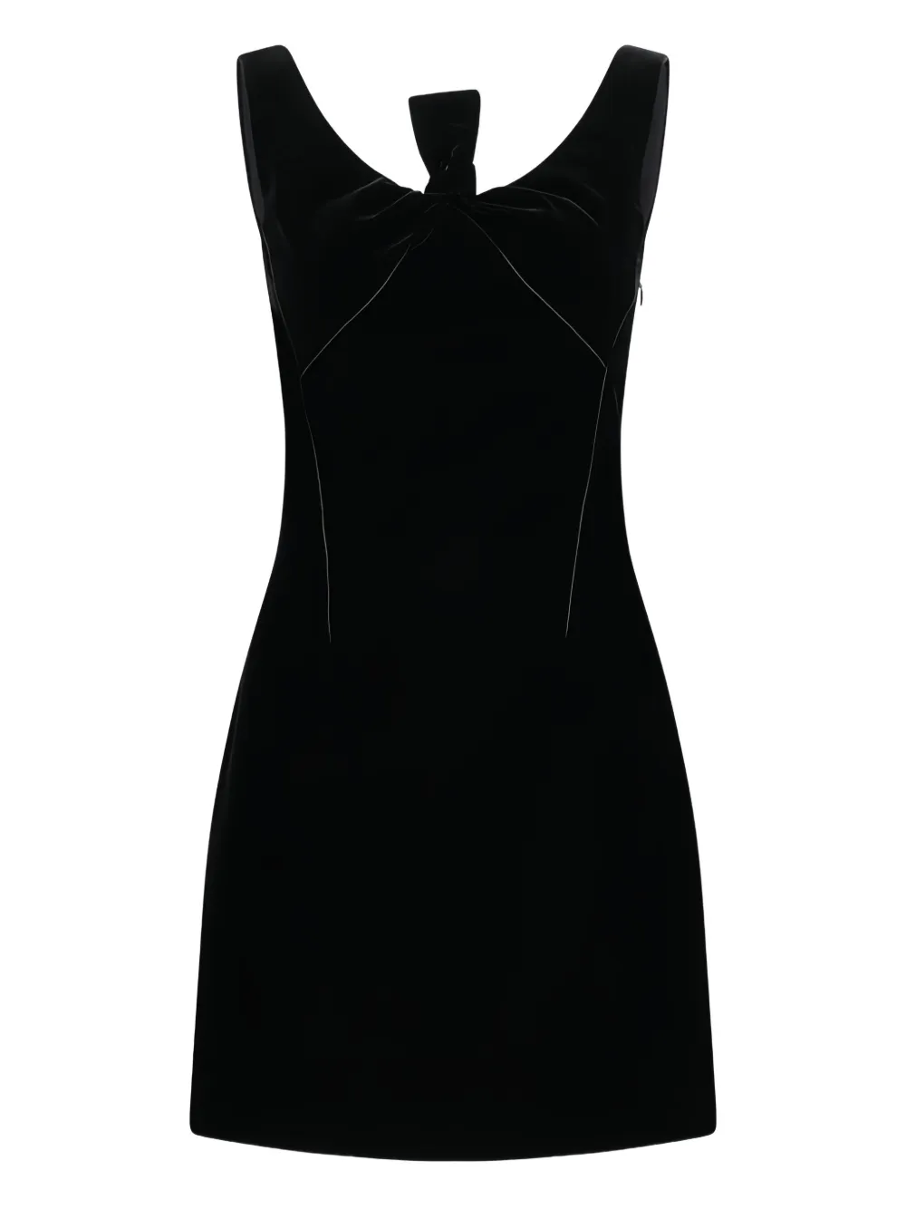 Givenchy bow-detail velvet mini dress Zwart