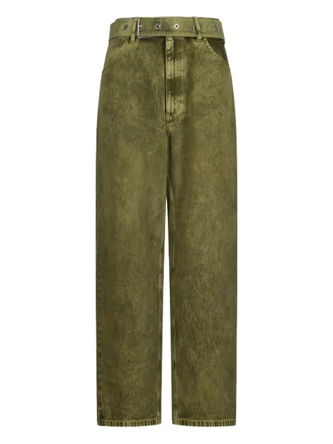 Khrisjoy belted acid-wash trousers