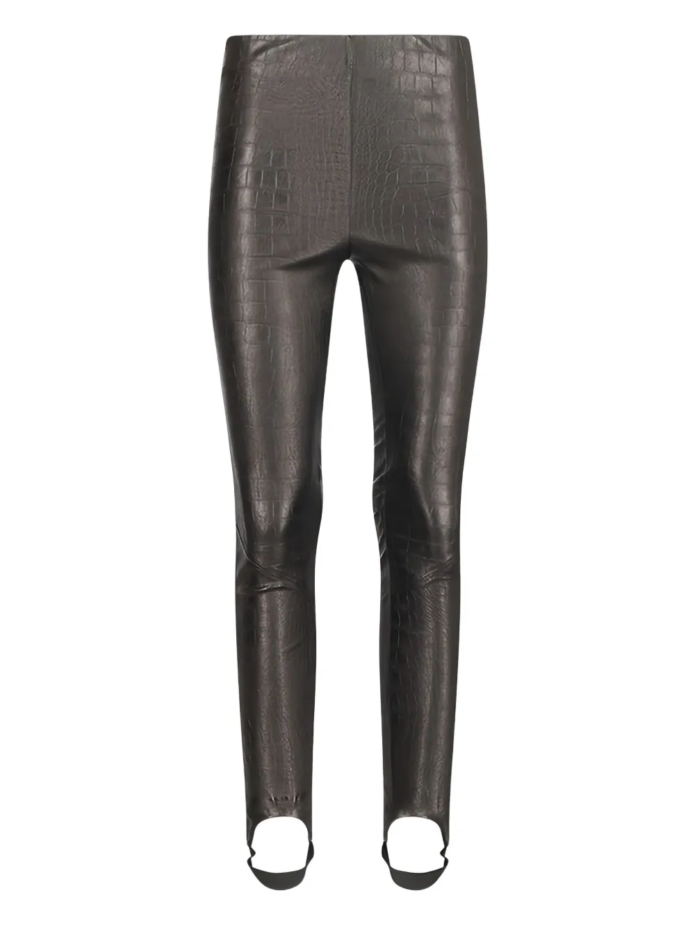 Enes crocodile-effect split-hem leggings | Black | Image 1