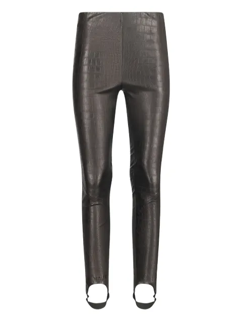 Enes crocodile-effect split-hem leggings